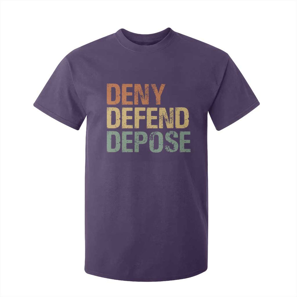 Retro Deny Defend Depose T Shirt For Kid TS09 Purple Print Your Wear