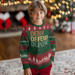 Retro Deny Defend Depose Ugly Christmas Sweater TS09 Christmas Print Your Wear