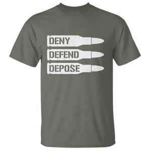 Deny Defend Depose Bullet T Shirt TS09 Military Green Print Your Wear