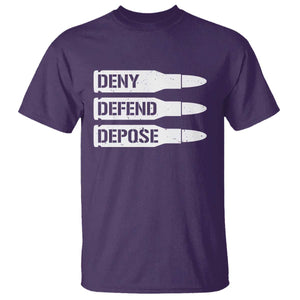 Deny Defend Depose Bullet T Shirt TS09 Purple Print Your Wear