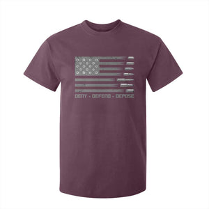 Deny Defend Depose T Shirt For Kid Bullet America Flag TS09 Maroon Print Your Wear