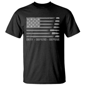 Deny Defend Depose T Shirt Bullet America Flag TS09 Black Print Your Wear