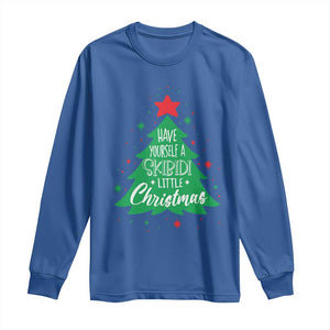 Funny Xmas Long Sleeve Shirt Have Yourself A Skibidi Little Rizzmas TS09 Royal Blue Print Your Wear