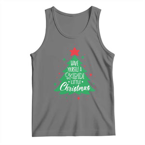 Funny Xmas Tank Top Have Yourself A Skibidi Little Rizzmas TS09 Black Heather Print Your Wear