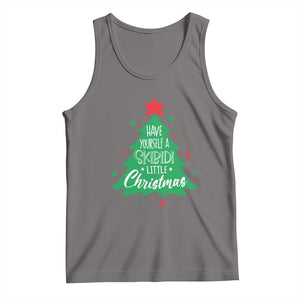 Funny Xmas Tank Top Have Yourself A Skibidi Little Rizzmas TS09 Deep Heather Print Your Wear