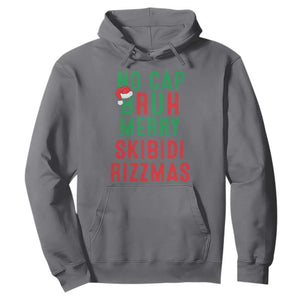 Funny Xmas Hoodie No Cap BRUH Merry Skibidi Rizzmas TS09 Charcoal Print Your Wear