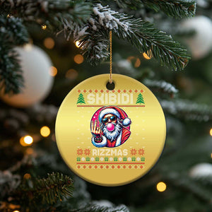 Funny Xmas Christmas Ornament Skibidi Rizzmas Santa Bubble Gum TS09 Print Your Wear