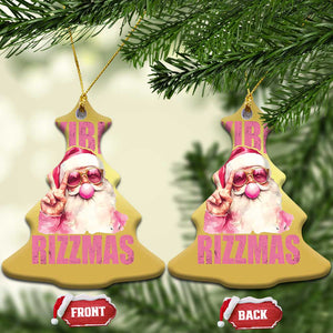 Funny Xmas Christmas Ornament Skibidi Rizzmas Pink Santa Bubble Gum TS09 Christmas Tree Gold Print Your Wear