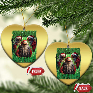 Funny Xmas Christmas Ornament Skibidi Rizzmas Cool Santa Rizz TS09 Heart Gold Print Your Wear