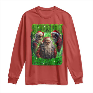 Funny Xmas Long Sleeve Shirt Skibidi Rizzmas Cool Santa Rizz TS09 Red Print Your Wear