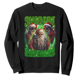 Funny Xmas Sweatshirt Skibidi Rizzmas Cool Santa Rizz TS09 Black Print Your Wear