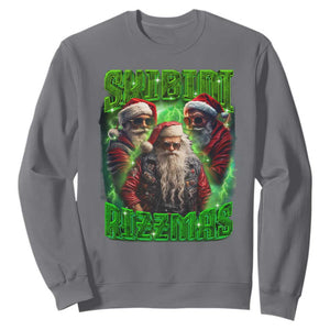 Funny Xmas Sweatshirt Skibidi Rizzmas Cool Santa Rizz TS09 Charcoal Print Your Wear