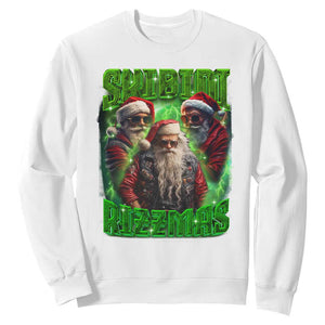 Funny Xmas Sweatshirt Skibidi Rizzmas Cool Santa Rizz TS09 White Print Your Wear