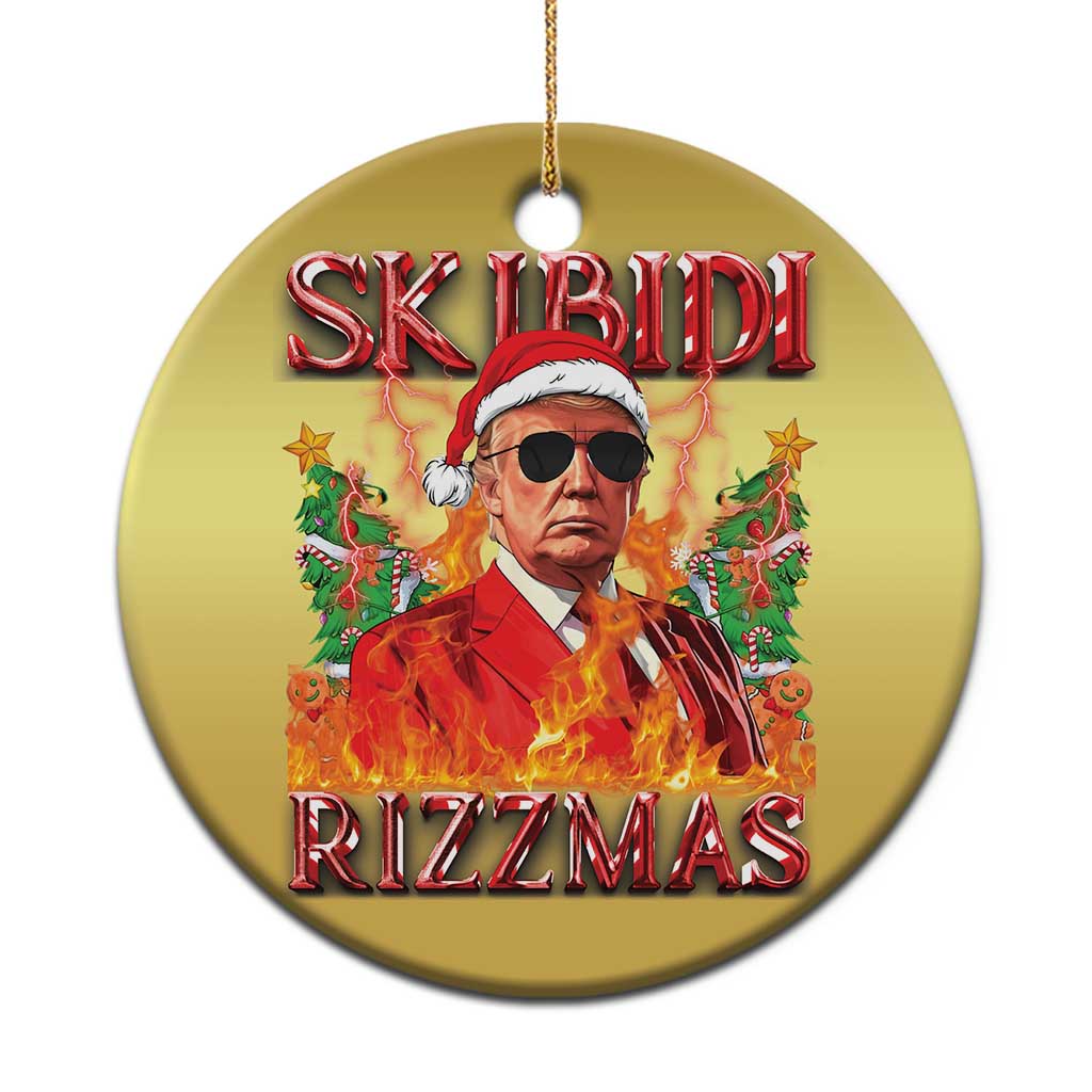 Funny Xmas Trump Christmas Ornament Skibidi Rizzmas Cool Trump Rizz TS09 Print Your Wear