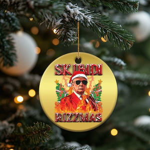 Funny Xmas Trump Christmas Ornament Skibidi Rizzmas Cool Trump Rizz TS09 Print Your Wear