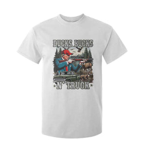 Trump Hunting T Shirt For Kid Ducks Bucks N' Truck Hunter Country Life TS09 White Print Your Wear