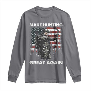 Trump Hunting Long Sleeve Shirt Make Hunting Great Again TS09 Charcoal Print Your Wear