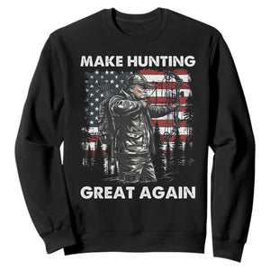 Trump Hunting Sweatshirt Make Hunting Great Again TS09 Black Print Your Wear