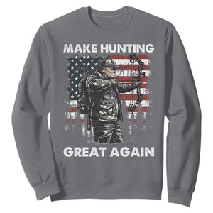 Trump Hunting Sweatshirt Make Hunting Great Again TS09 Charcoal Print Your Wear