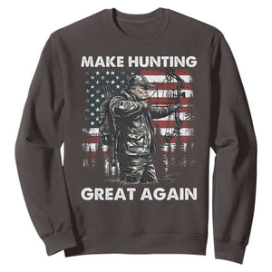 Trump Hunting Sweatshirt Make Hunting Great Again TS09 Dark Chocolate Print Your Wear