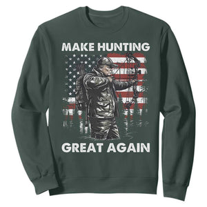 Trump Hunting Sweatshirt Make Hunting Great Again TS09 Dark Forest Green Print Your Wear