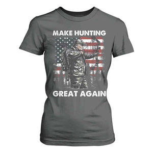 Trump Hunting T Shirt For Women Make Hunting Great Again TS09 Dark Heather Print Your Wear