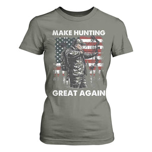 Trump Hunting T Shirt For Women Make Hunting Great Again TS09 Military Green Print Your Wear