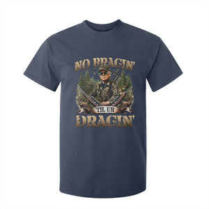 Trump Hunting T Shirt For Kid No Bragging Until Your Dragging TS09 Navy Print Your Wear