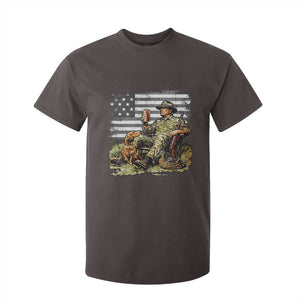 Trump Hunting T Shirt For Kid American Flag Beer Drinking Chillin TS09 Dark Chocolate Print Your Wear