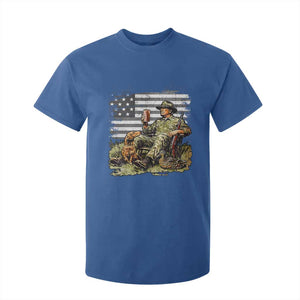 Trump Hunting T Shirt For Kid American Flag Beer Drinking Chillin TS09 Royal Blue Print Your Wear