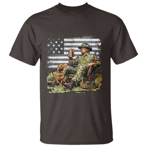 Trump Hunting T Shirt American Flag Beer Drinking Chillin TS09 Dark Chocolate Print Your Wear