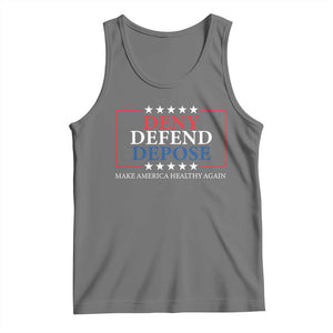 Deny Defend Depose Tank Top Make America Healthy Again TS09 Black Heather Print Your Wear
