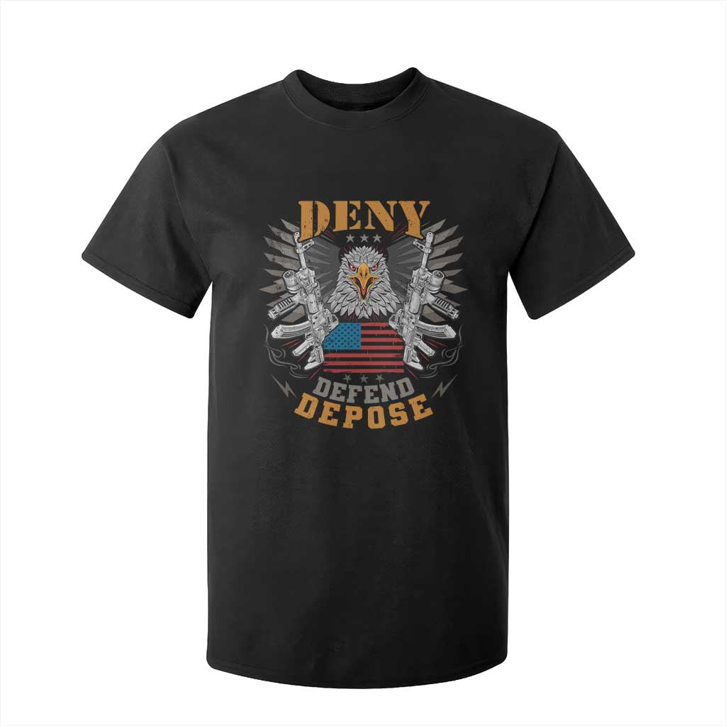 Deny Defend Depose T Shirt For Kid American Eagle Gun TS09 Black Print Your Wear