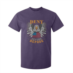 Deny Defend Depose T Shirt For Kid American Eagle Gun TS09 Purple Print Your Wear