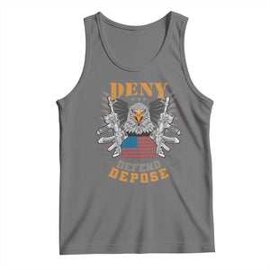 Deny Defend Depose Tank Top American Eagle Gun TS09 Black Heather Print Your Wear