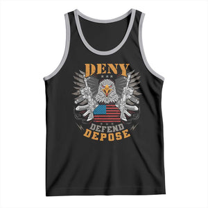 Deny Defend Depose Tank Top American Eagle Gun TS09 Black Athletic Heather Print Your Wear