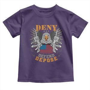 Deny Defend Depose Toddler T Shirt American Eagle Gun TS09 Purple Print Your Wear