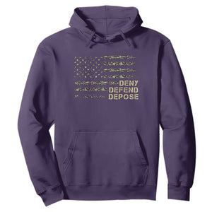 Deny Defend Depose Hoodie Camo American Flag TS09 Purple Print Your Wear