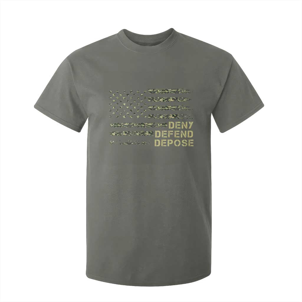 Deny Defend Depose T Shirt For Kid Camo American Flag TS09 Military Green Print Your Wear