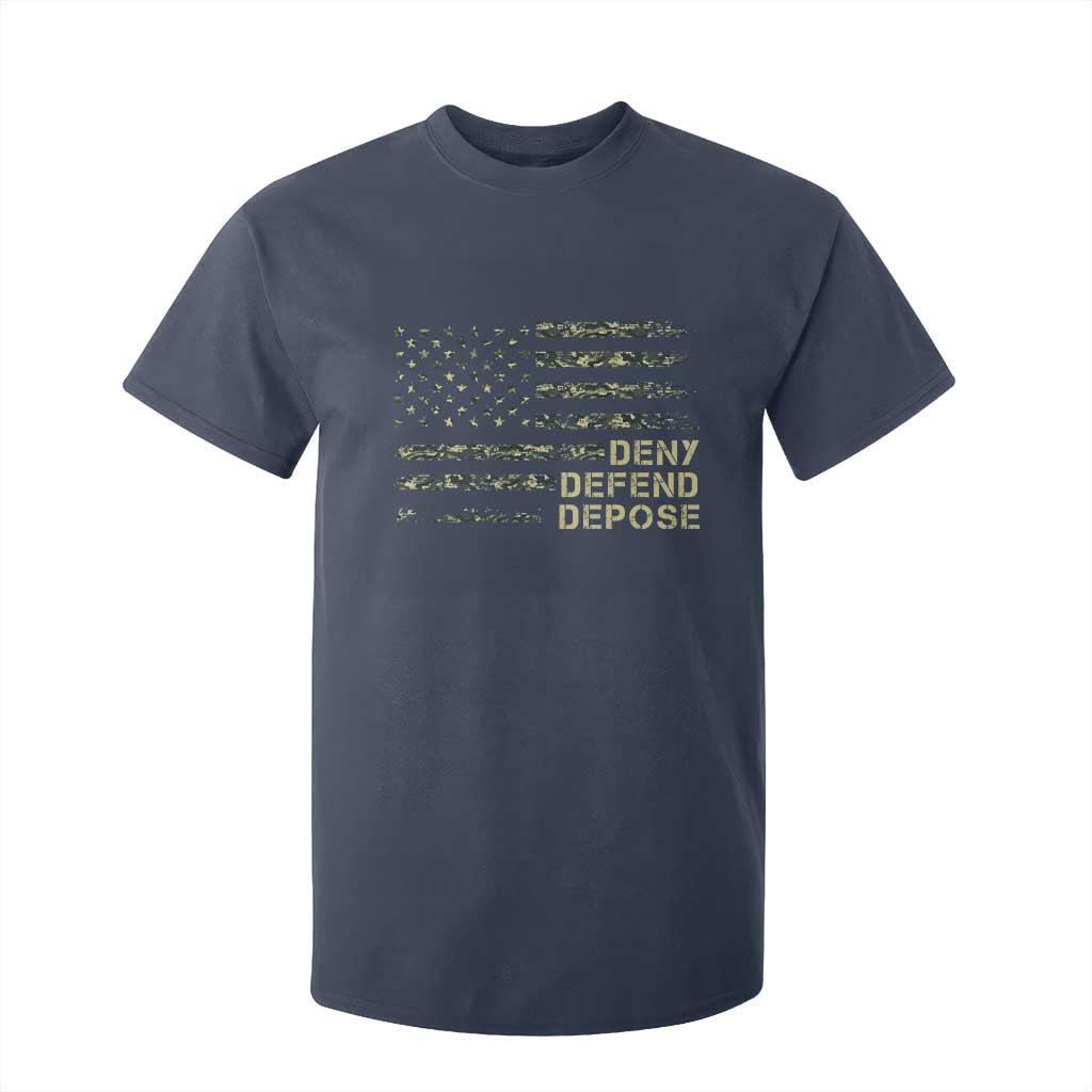 Deny Defend Depose T Shirt For Kid Camo American Flag TS09 Navy Print Your Wear