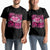 Valentine's Day Couple Matching T Shirt Retro Groovy Love Vibes Heart Eyes TS09 Black Print Your Wear