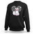 Valentine's Day Sweatshirt Arctic Snow Fox Heart Glasses Snowflake Animal Lover TS09 Black Printyourwear