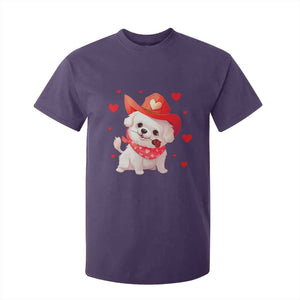 Valentine's Day T Shirt For Kid Vintage Retro Puppy Dog Cowboy TS09 Purple Print Your Wear