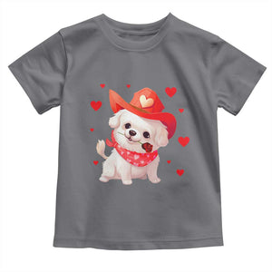 Valentine's Day Toddler T Shirt Vintage Retro Puppy Dog Cowboy TS09 Charcoal Print Your Wear