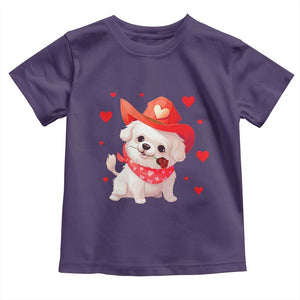 Valentine's Day Toddler T Shirt Vintage Retro Puppy Dog Cowboy TS09 Purple Print Your Wear