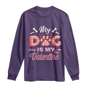 Valentine's Day Long Sleeve Shirt My Dogs Are My Valentine Pet Heart TS09 Purple Print Your Wear