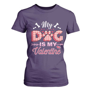 Valentine's Day T Shirt For Women My Dogs Are My Valentine Pet Heart TS09 Purple Print Your Wear