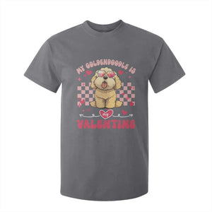 Valentine's Day T Shirt For Kid My Goldendoodle Is My Valentine Cute Dog Heart Sunglass TS09 Charcoal Print Your Wear