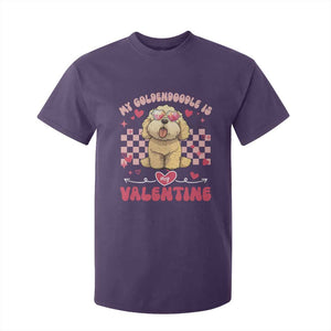 Valentine's Day T Shirt For Kid My Goldendoodle Is My Valentine Cute Dog Heart Sunglass TS09 Purple Print Your Wear