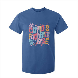 Valentine's Day T Shirt For Kid Retro Groovy Cupids Favorite Nurse TS09 Royal Blue Print Your Wear